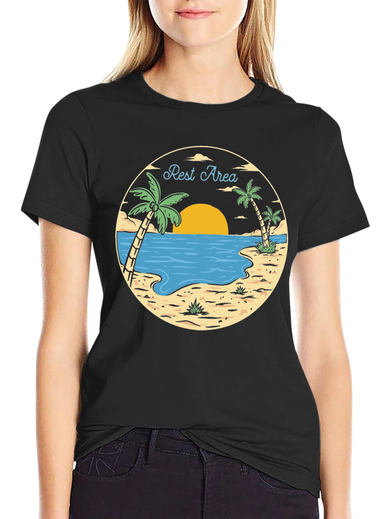 Rest Area Tropical Graphic T-Shirt