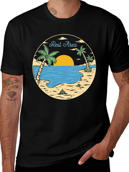 Rest Area Tropical Graphic T-Shirt