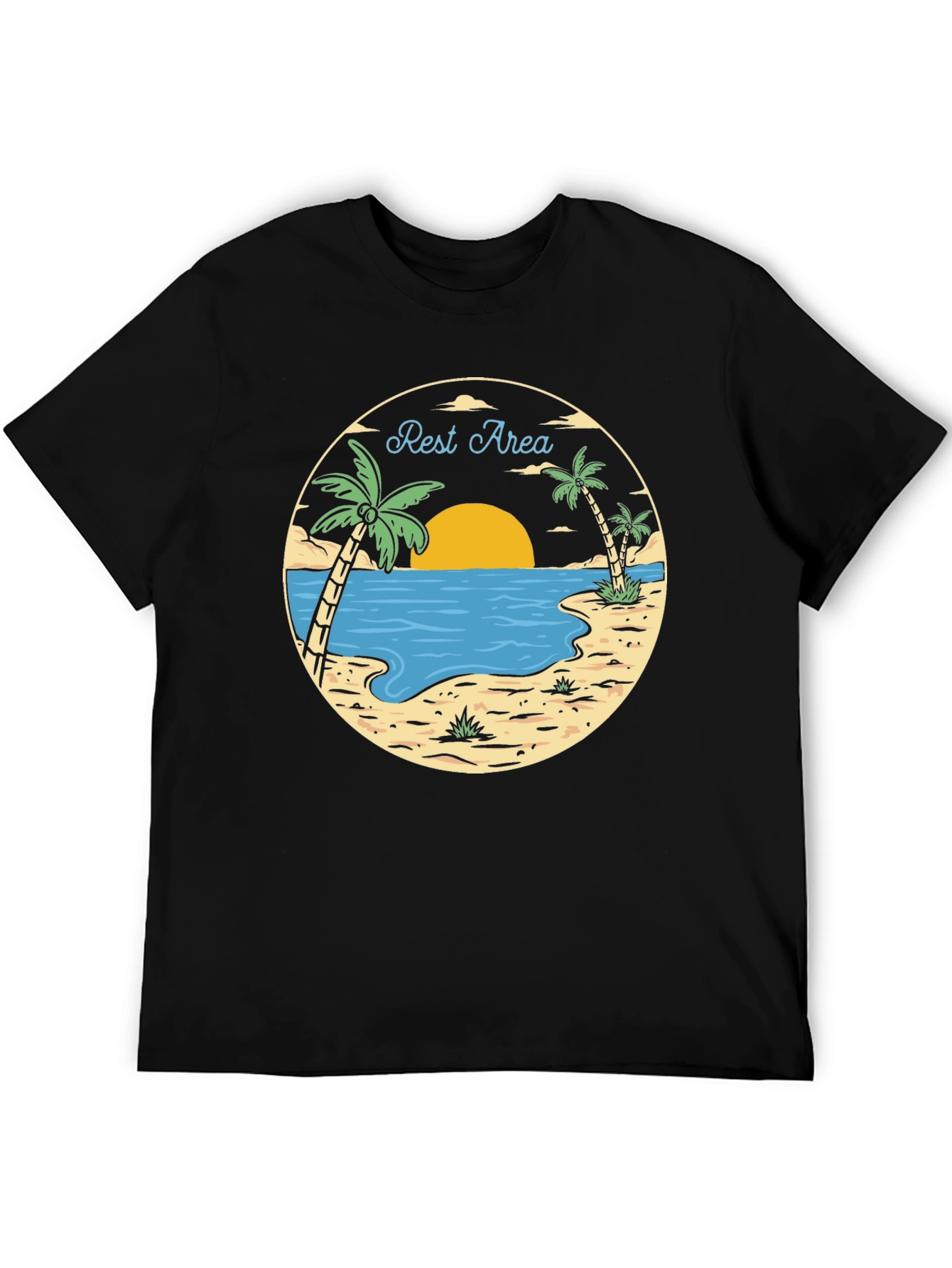 Rest Area Tropical Graphic T-Shirt