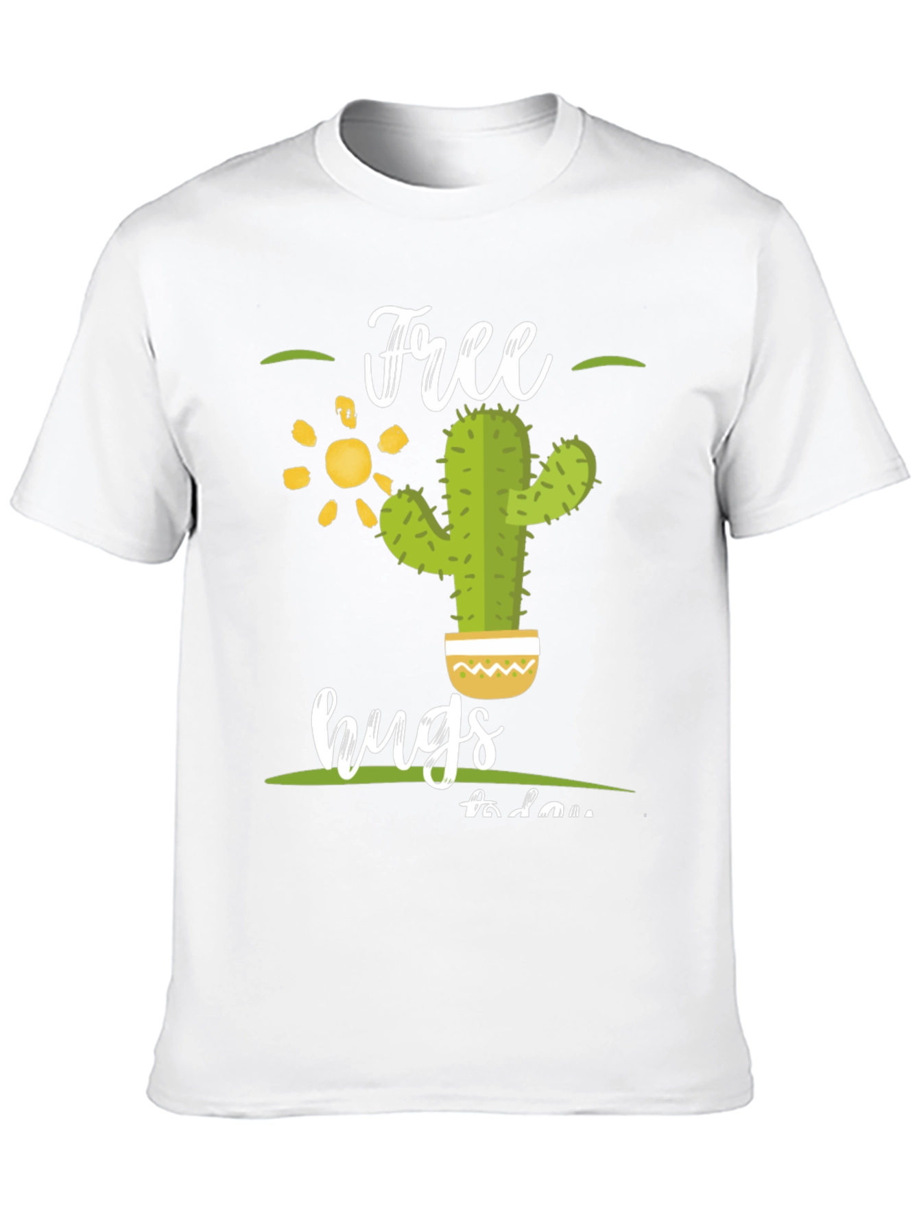 Free Hugs Cactus T-Shirt - Novelty Graphic Tee