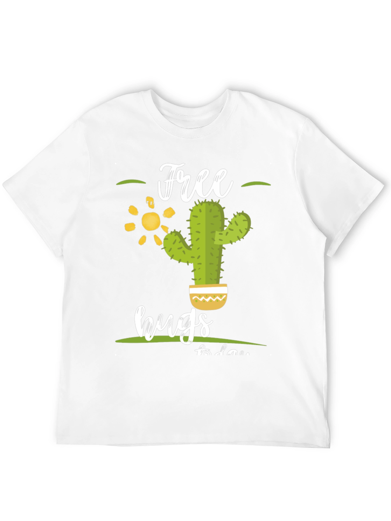 Free Hugs Cactus T-Shirt - Novelty Graphic Tee
