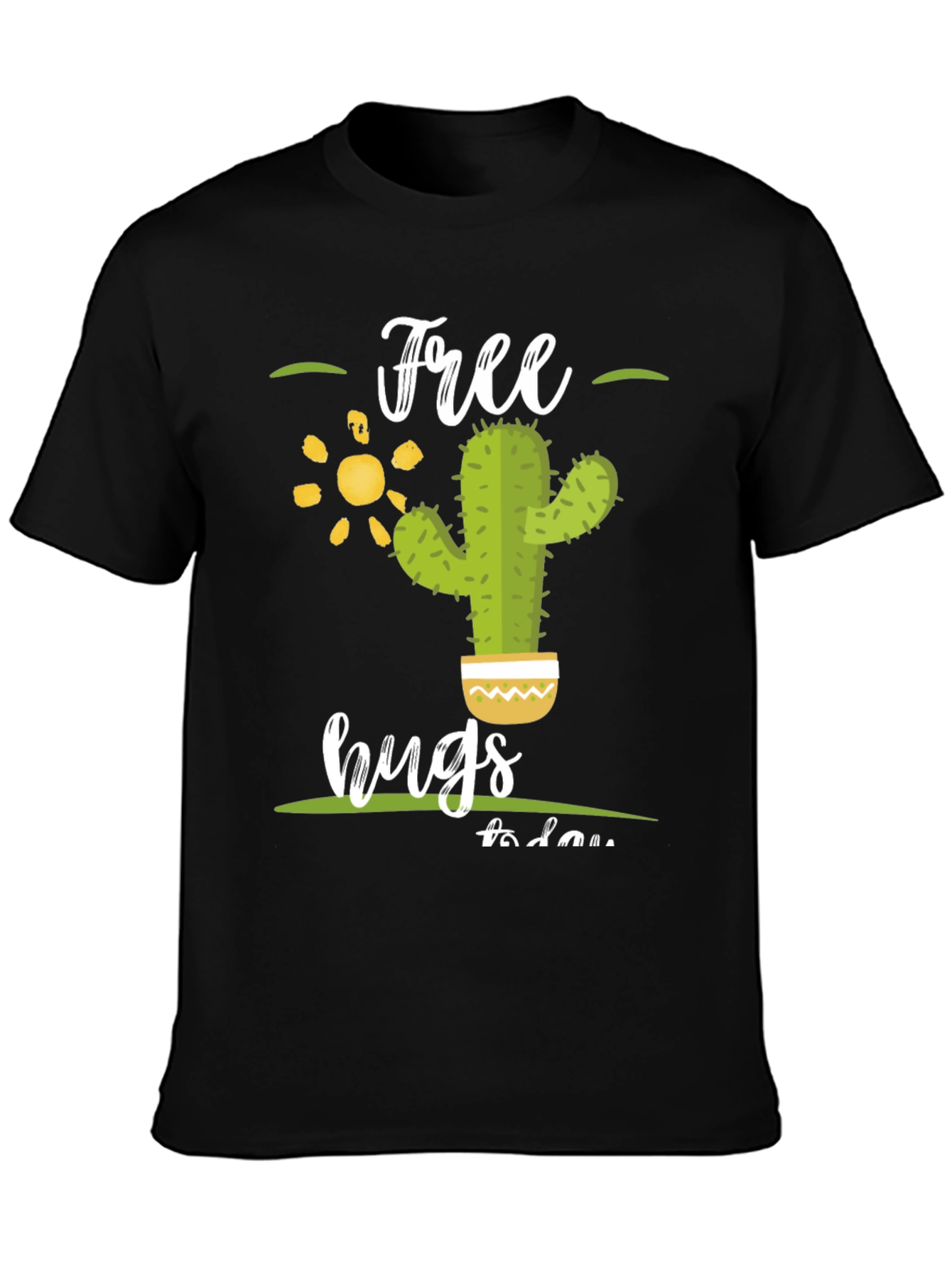 Free Hugs Cactus T-Shirt - Novelty Graphic Tee