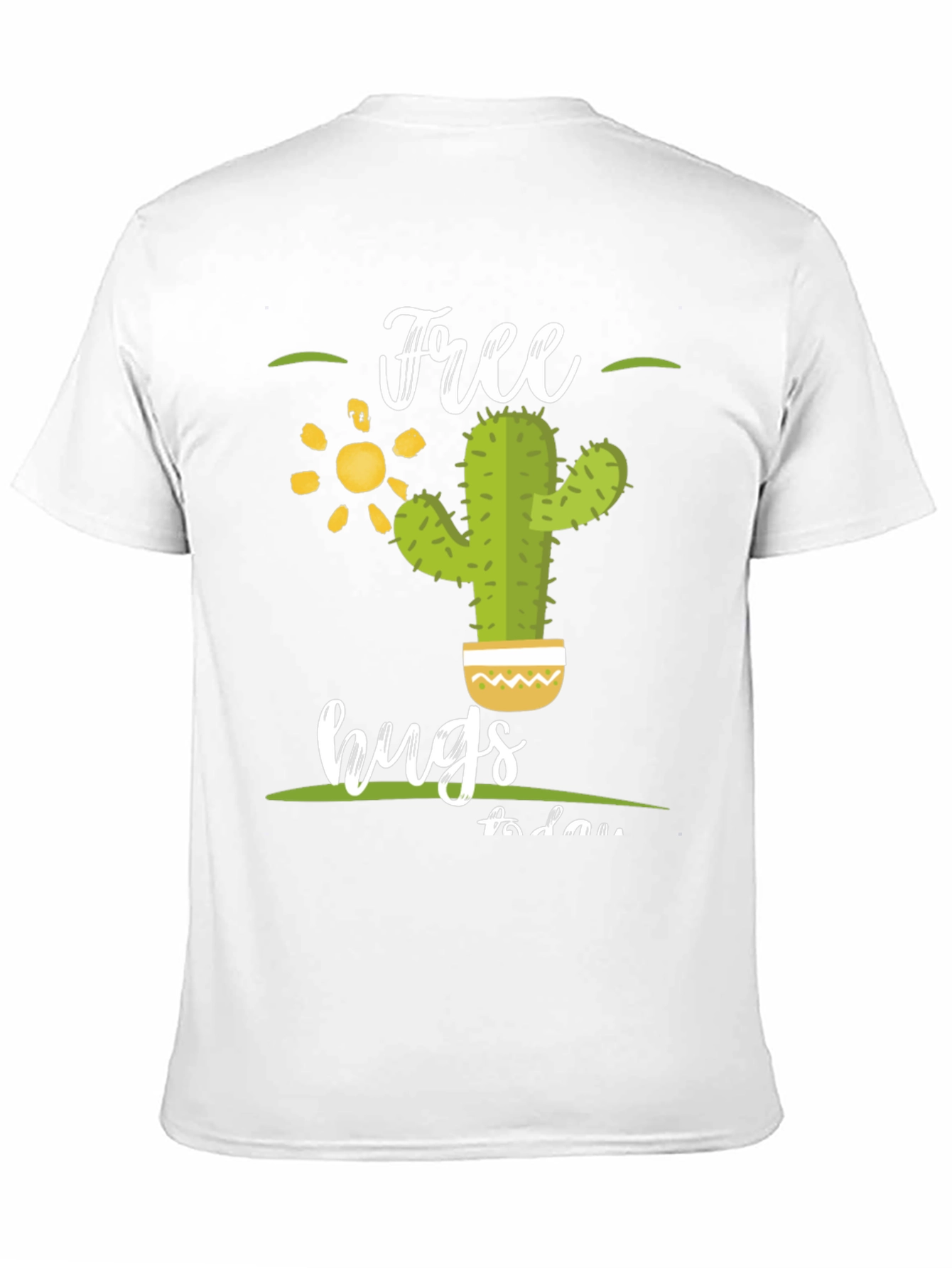 Free Hugs Cactus T-Shirt - Novelty Graphic Tee