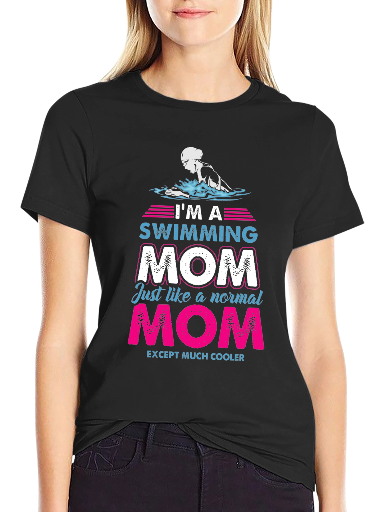 Swimming Mom Graphic T-Shirt - Cool Mom Edition