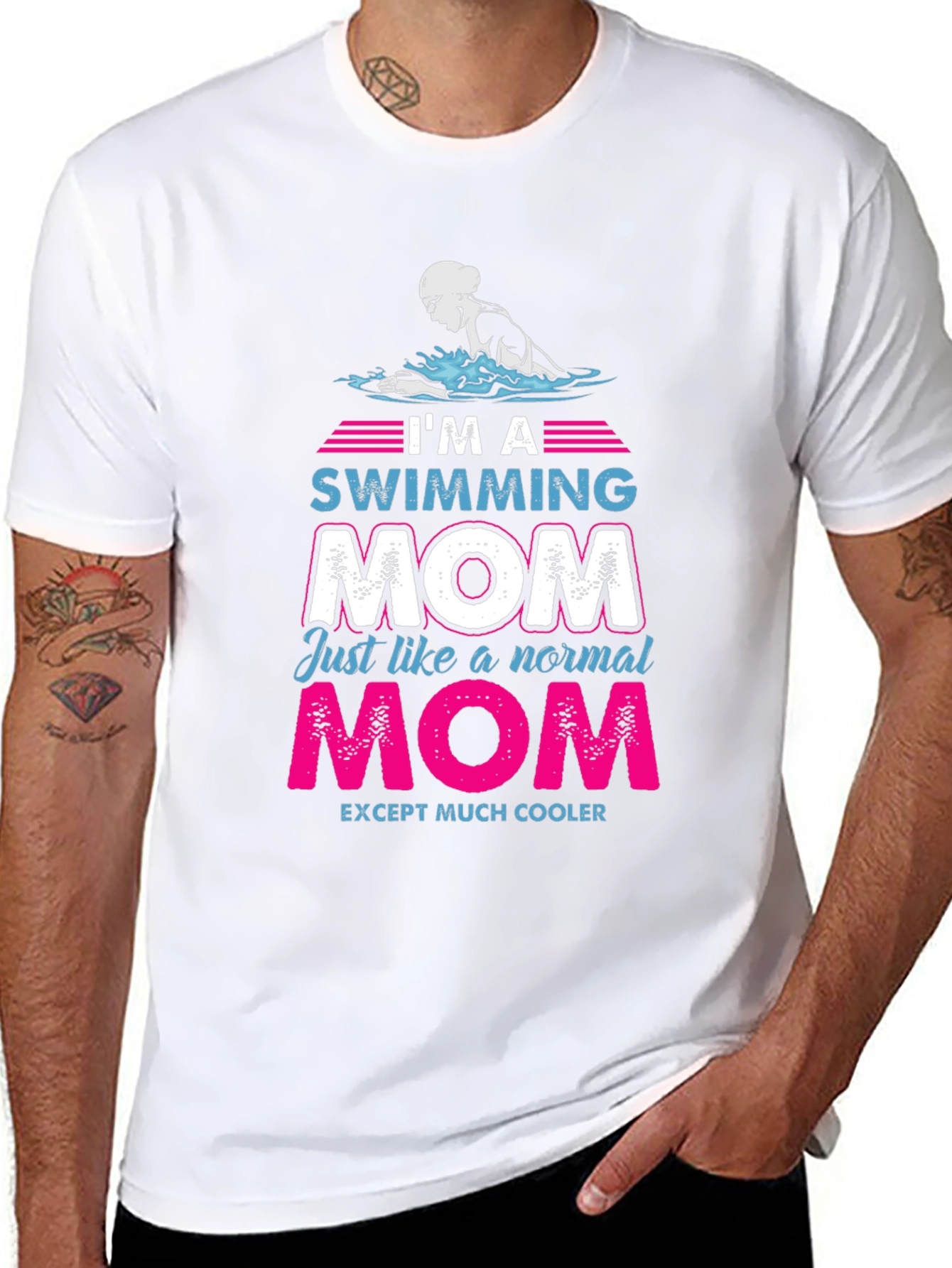 Swimming Mom Graphic T-Shirt - Cool Mom Edition