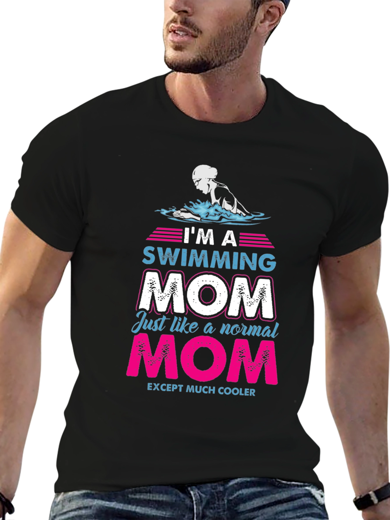 Swimming Mom Graphic T-Shirt - Cool Mom Edition