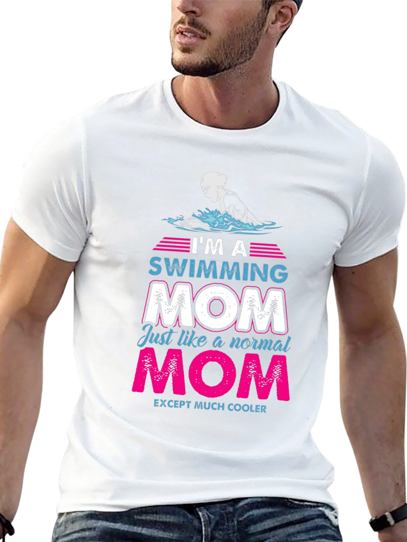 Swimming Mom Graphic T-Shirt - Cool Mom Edition