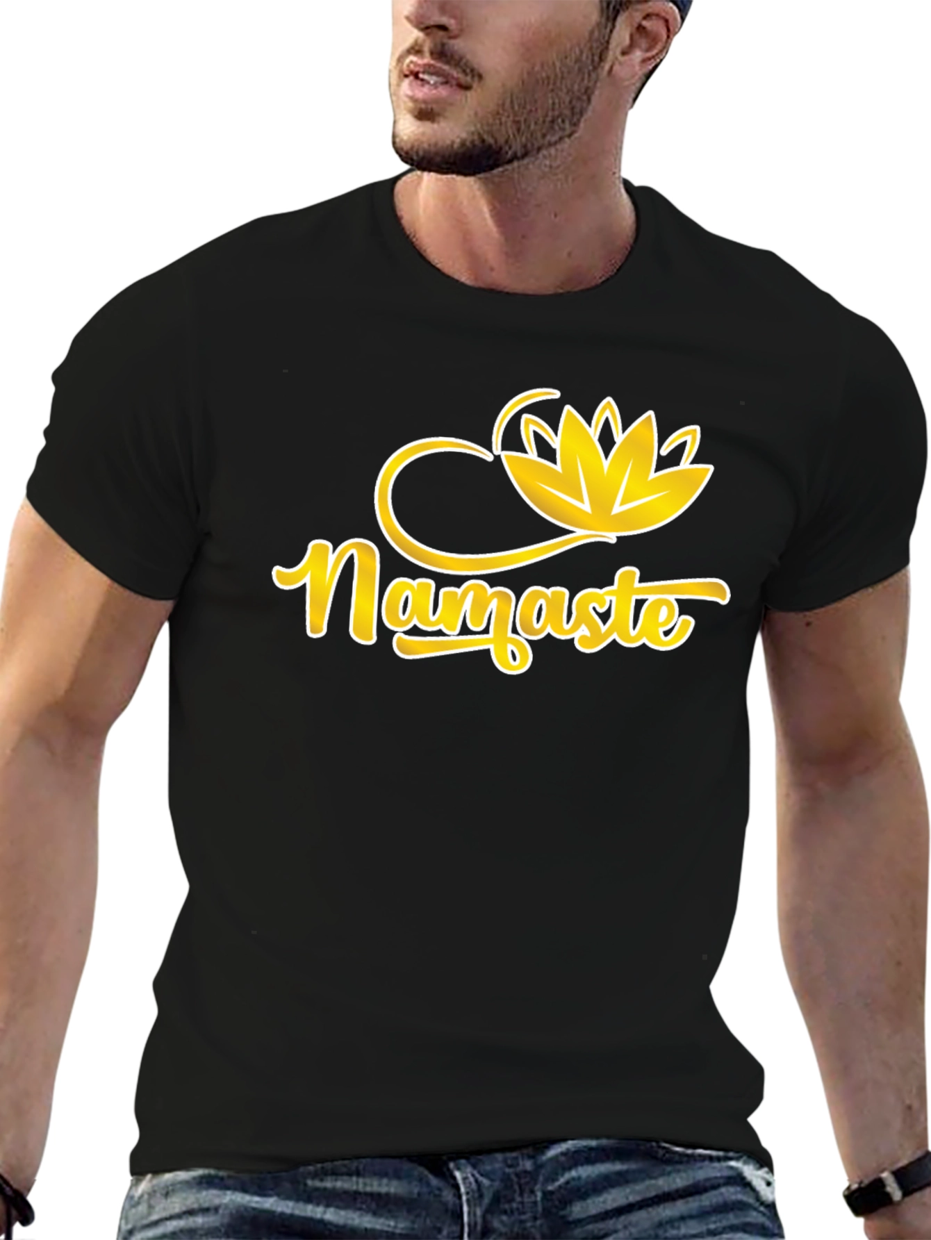 Namaste Lotus Graphic Tee - Soft Cotton