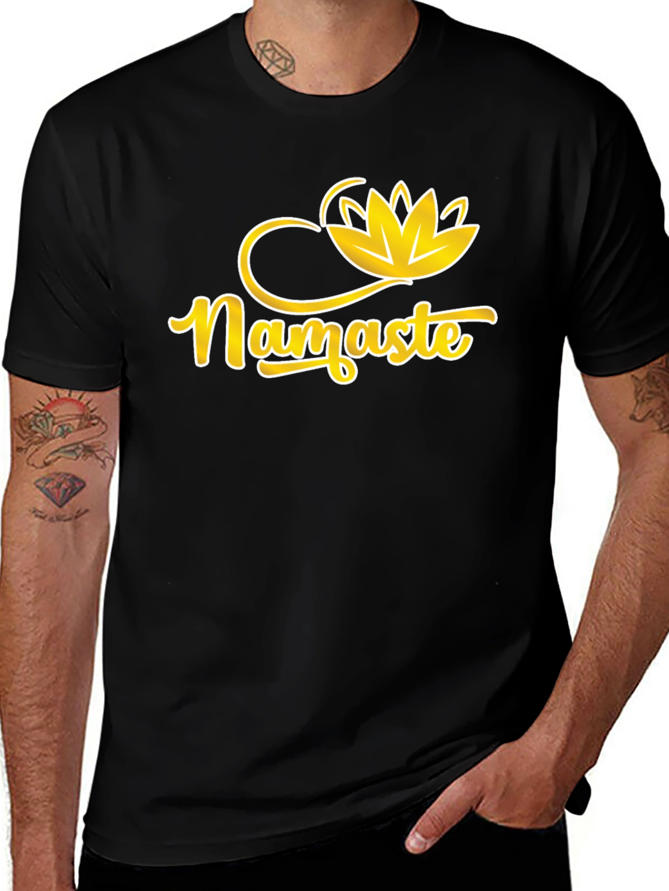 Namaste Lotus Graphic Tee - Soft Cotton