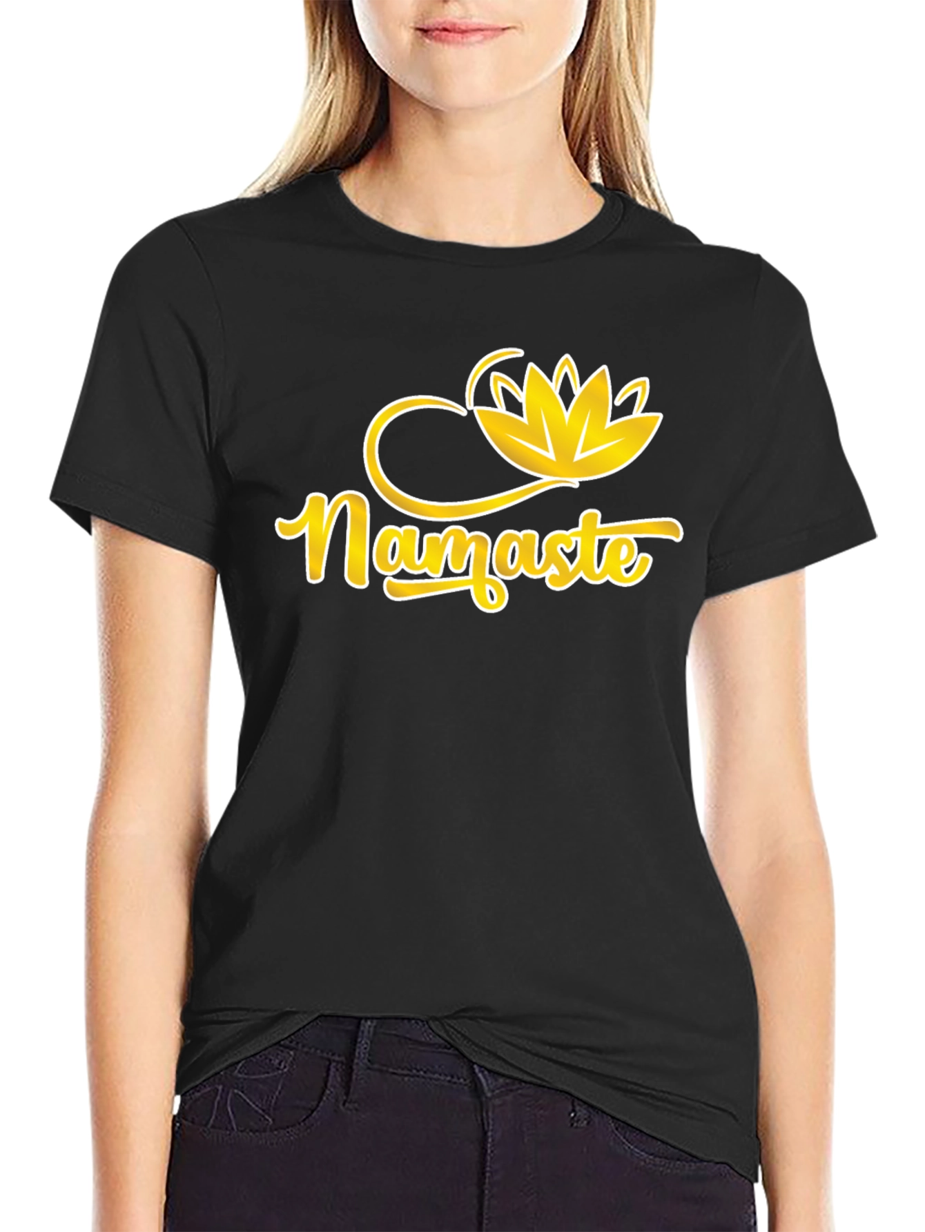 Namaste Lotus Graphic Tee - Soft Cotton