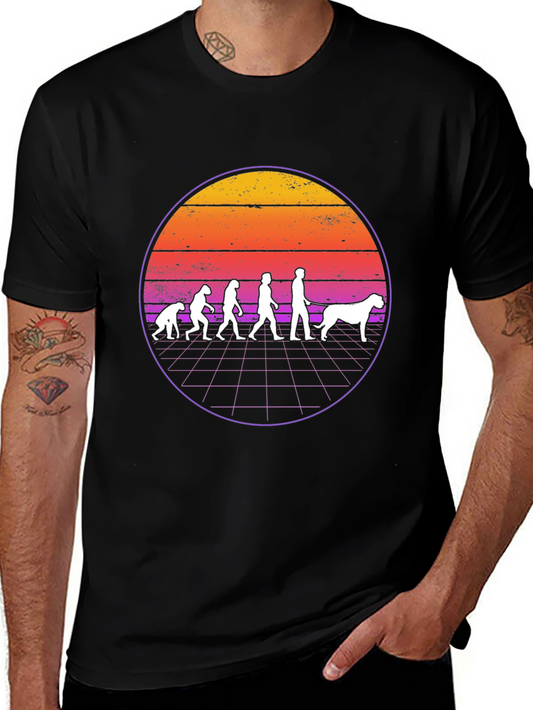 Evolution Dog T-Shirt Retro Style