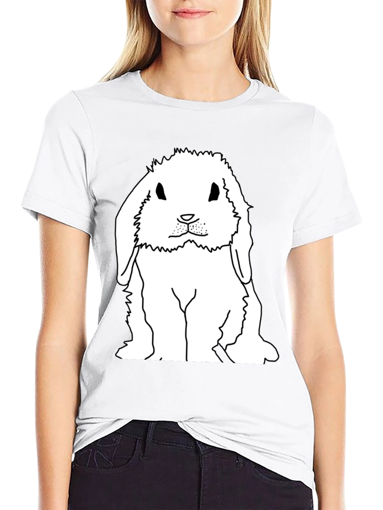 Cute Bunny Graphic T-Shirt - Soft Cotton Blend