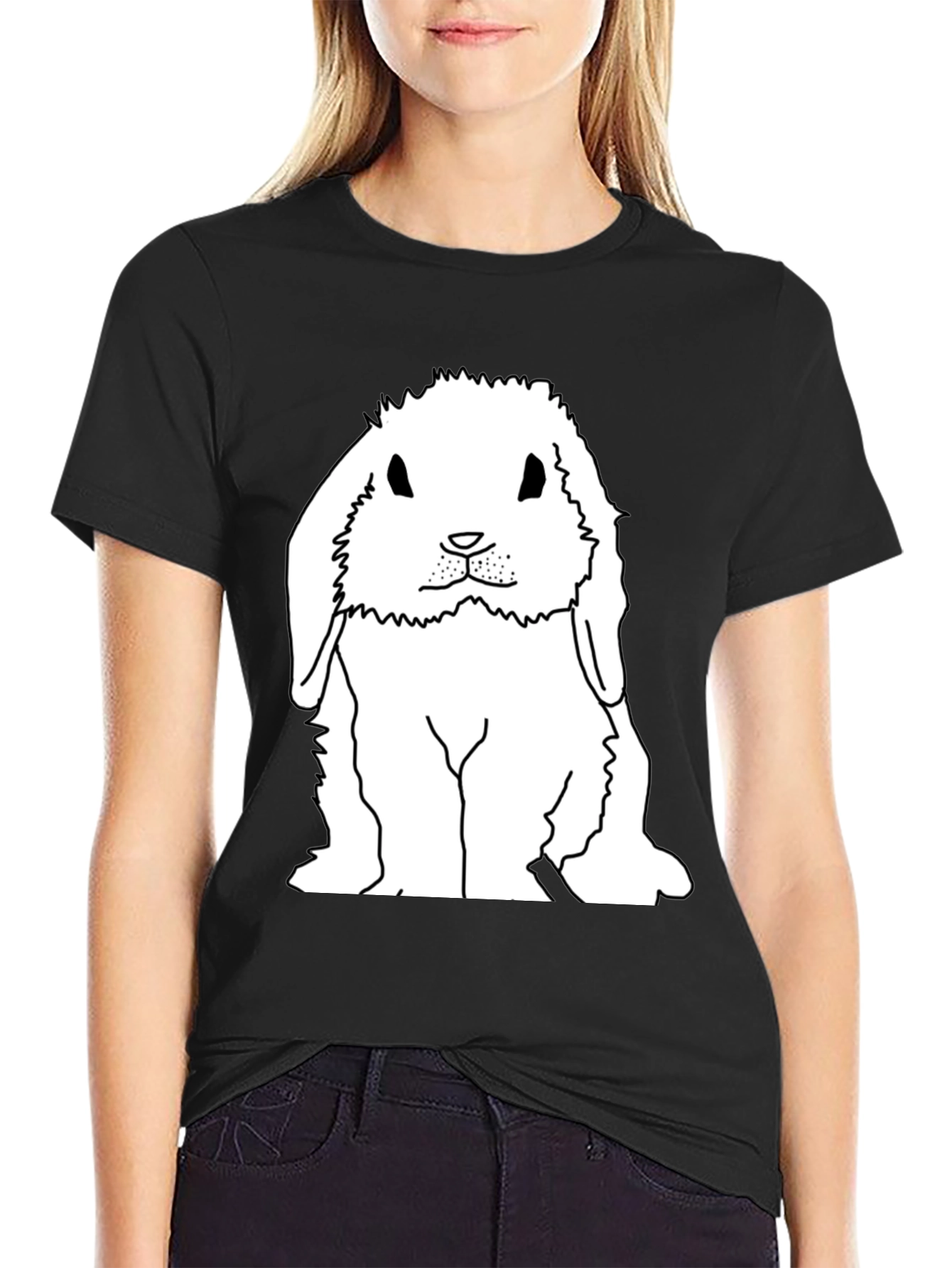 Cute Bunny Graphic T-Shirt - Soft Cotton Blend