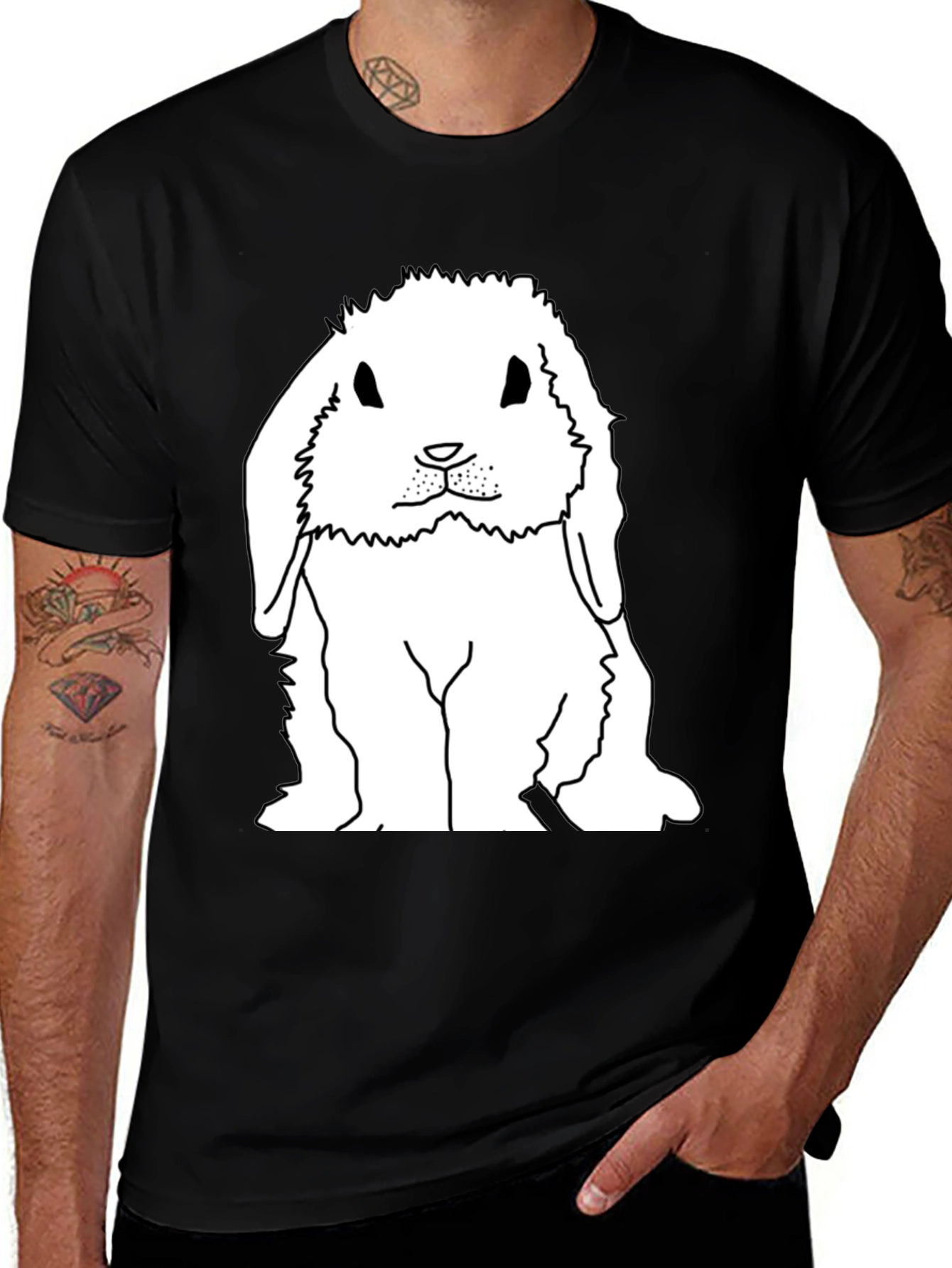 Cute Bunny Graphic T-Shirt - Soft Cotton Blend