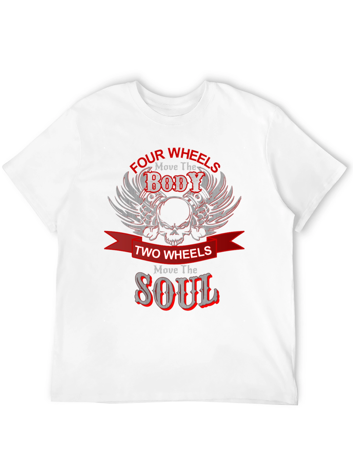Four Wheels Move the Body Black Graphic Tee