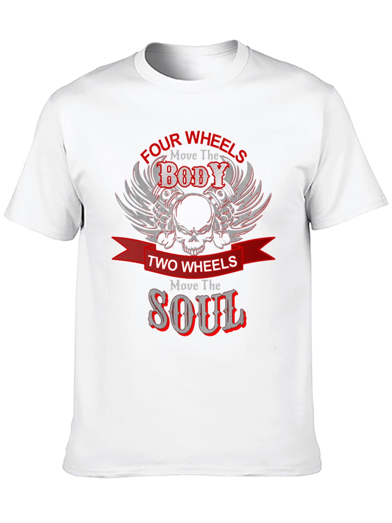 Four Wheels Move the Body Black Graphic Tee