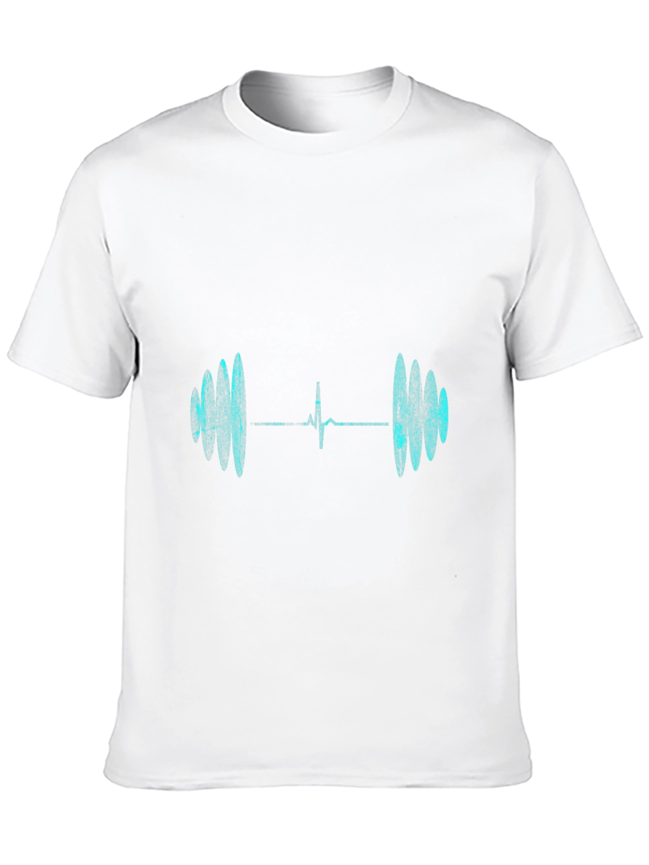 Heartbeat Barbell Graphic Tee - Black