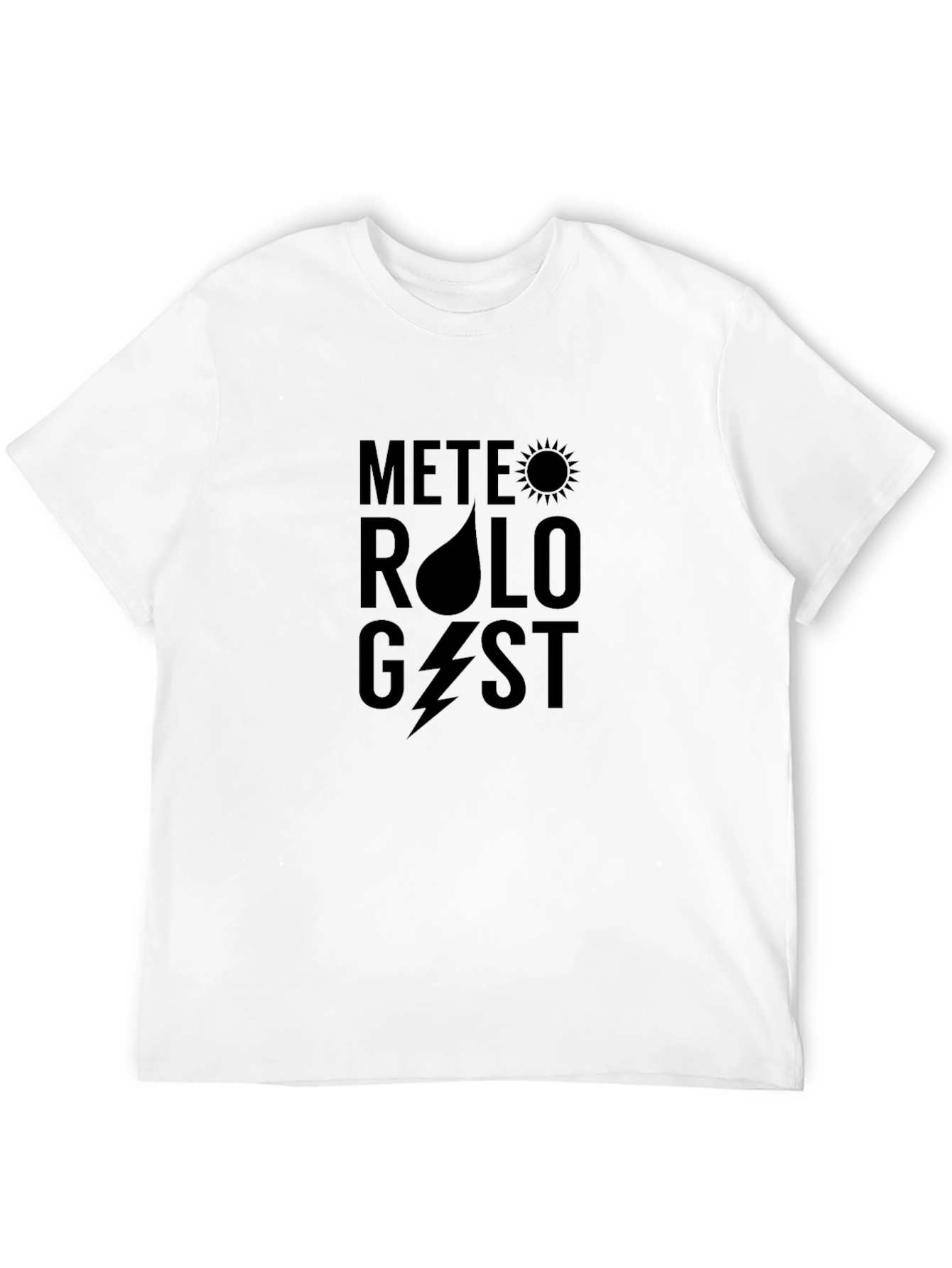 Meteorologist Weather Graphic Black T-Shirt