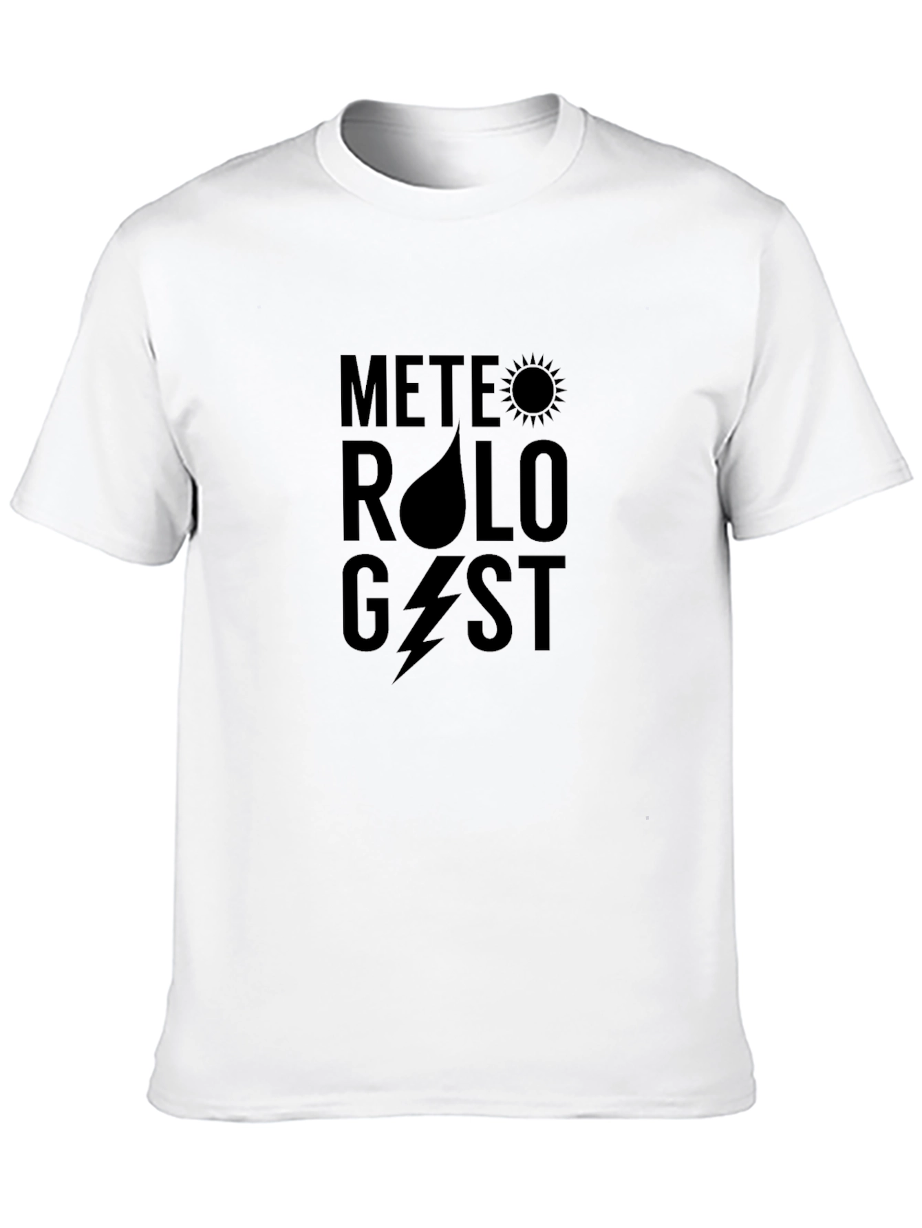 Meteorologist Weather Graphic Black T-Shirt