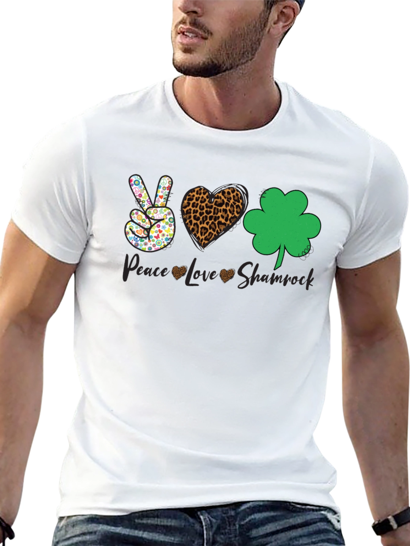 Peace Love Shamrock Graphic Tee