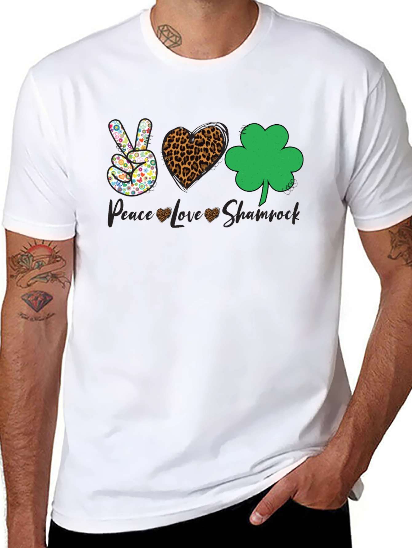 Peace Love Shamrock Graphic Tee