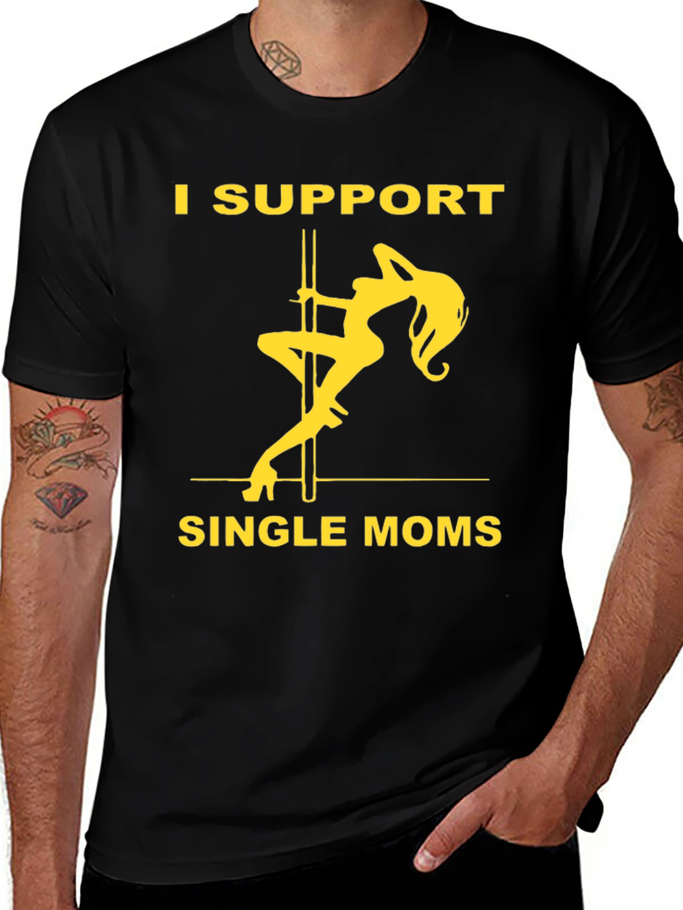 I Support Single Moms Graphic T-Shirt