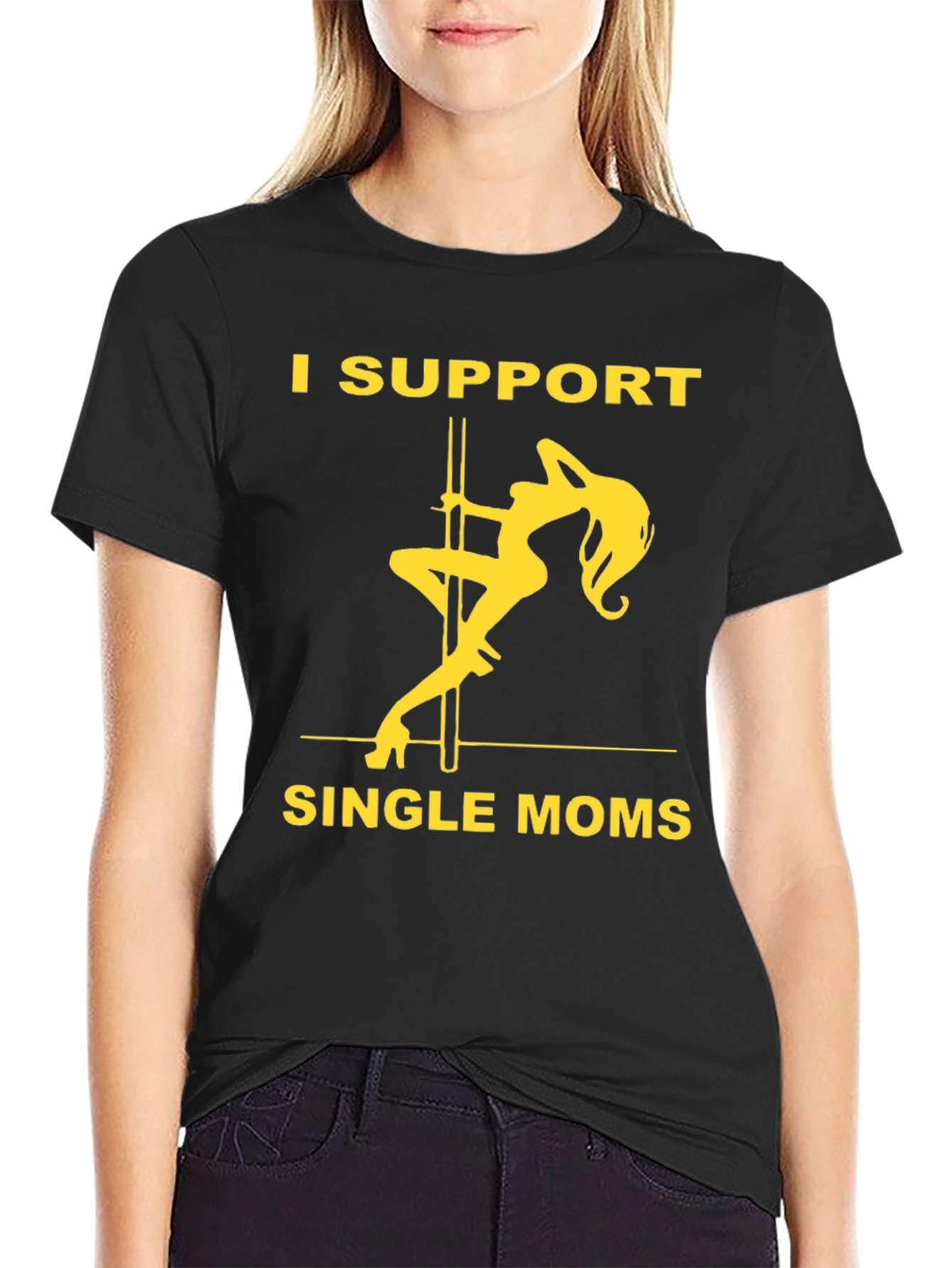 I Support Single Moms Graphic T-Shirt