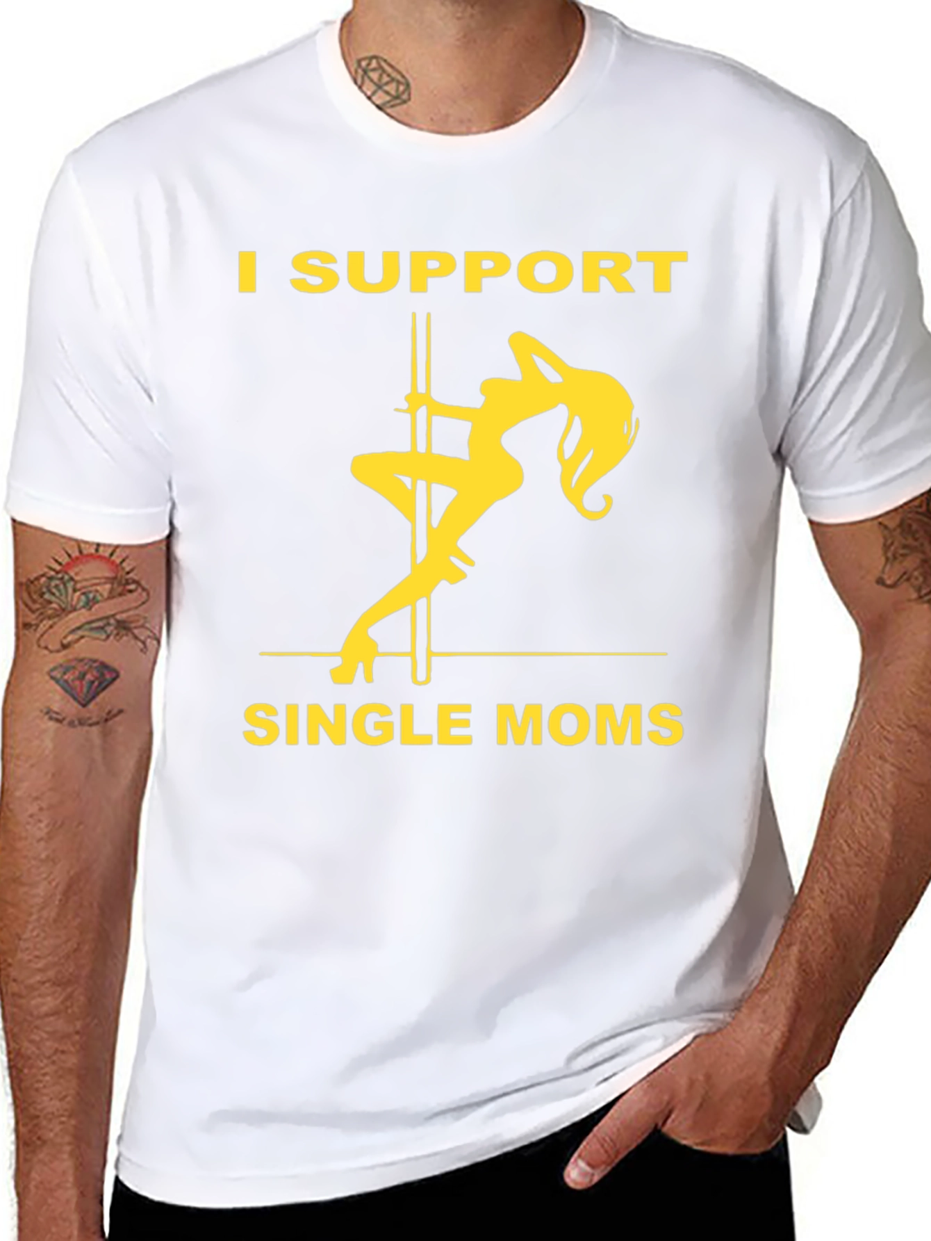 I Support Single Moms Graphic T-Shirt