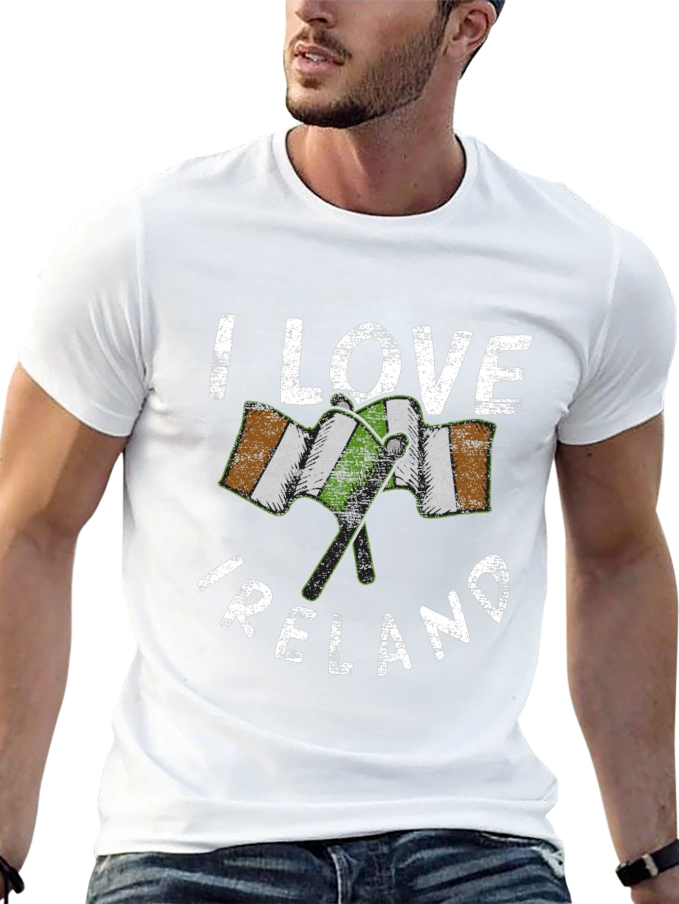 I Love Ireland T-Shirt - Irish Flag Graphic Tee