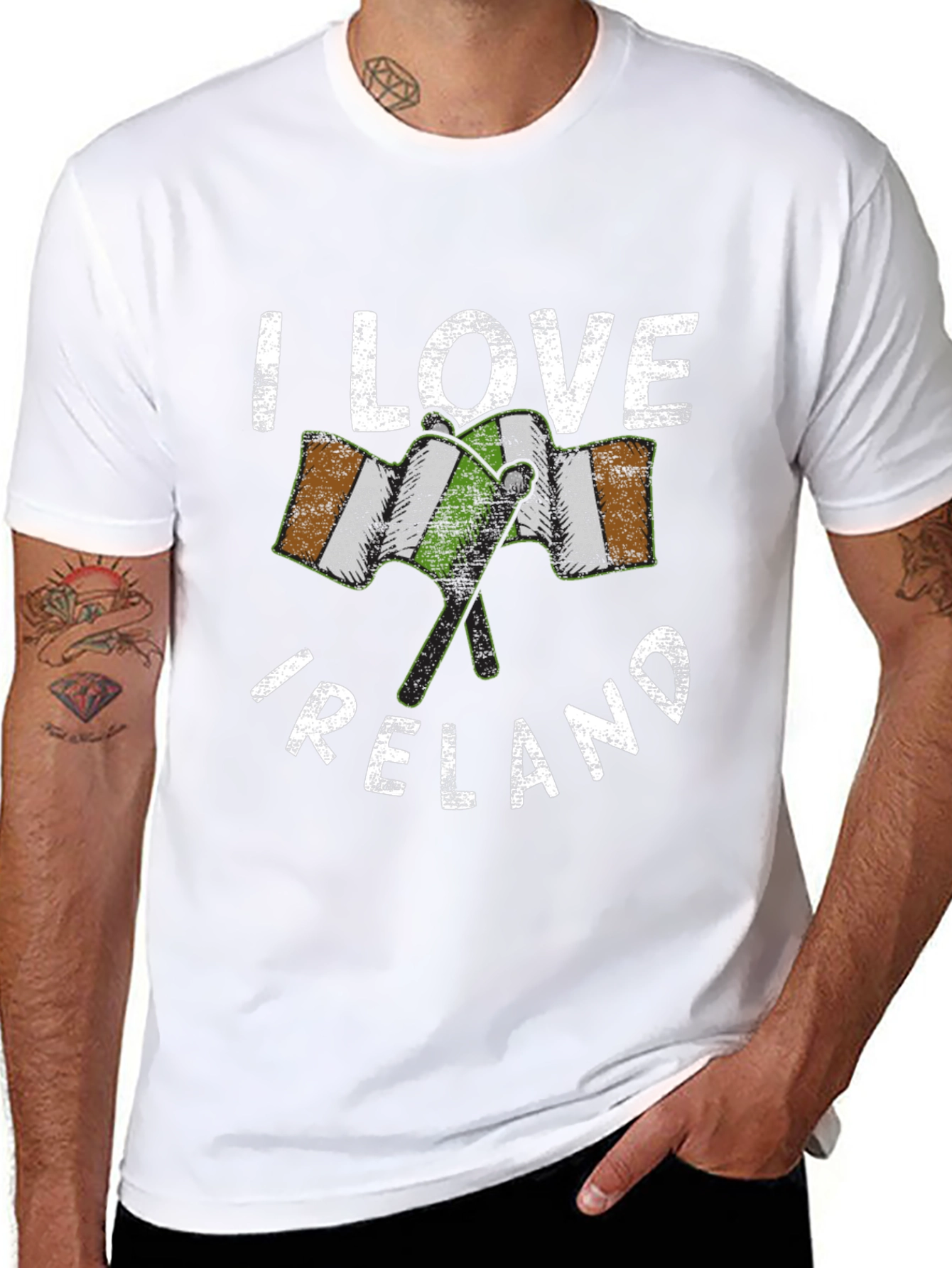 I Love Ireland T-Shirt - Irish Flag Graphic Tee