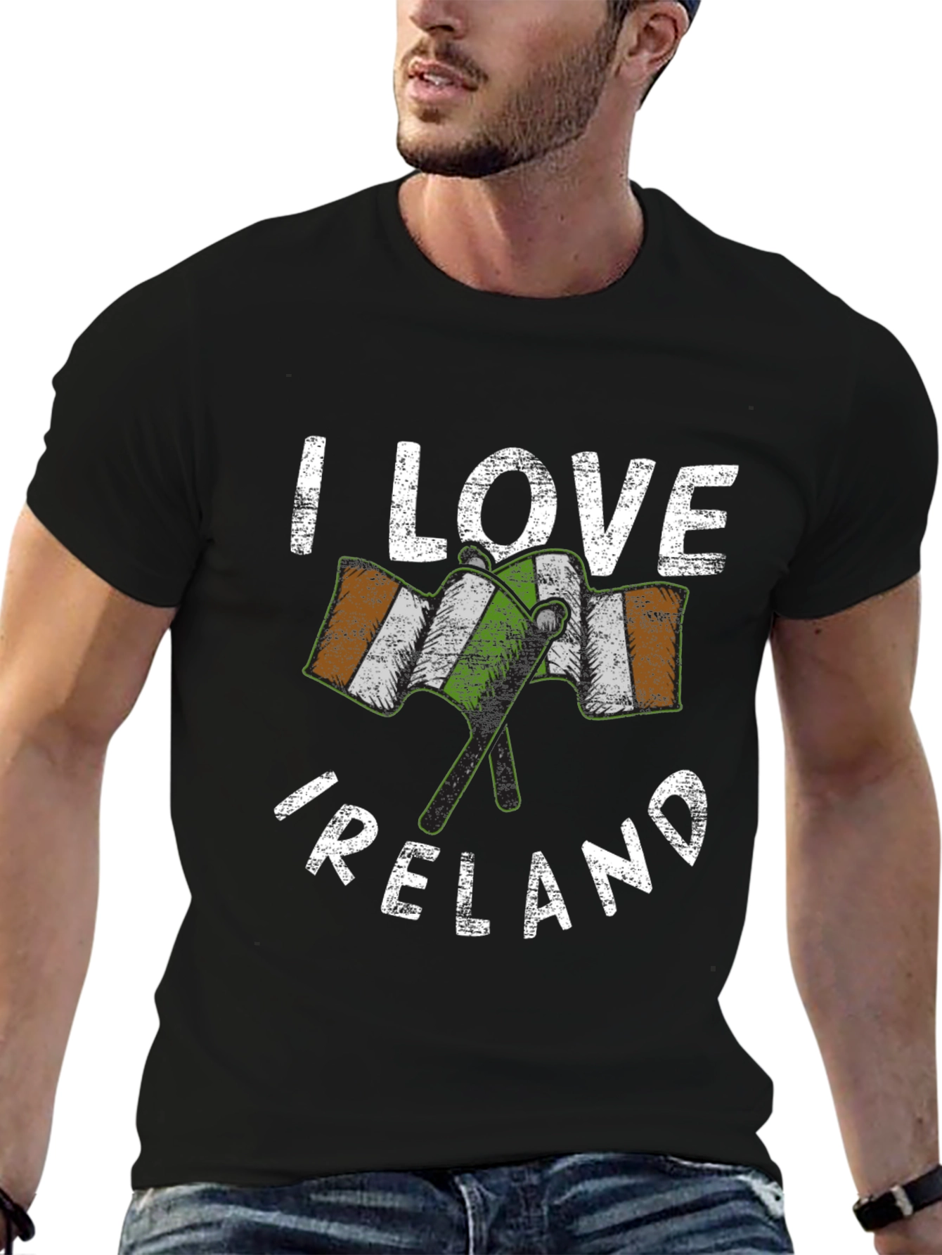 I Love Ireland T-Shirt - Irish Flag Graphic Tee