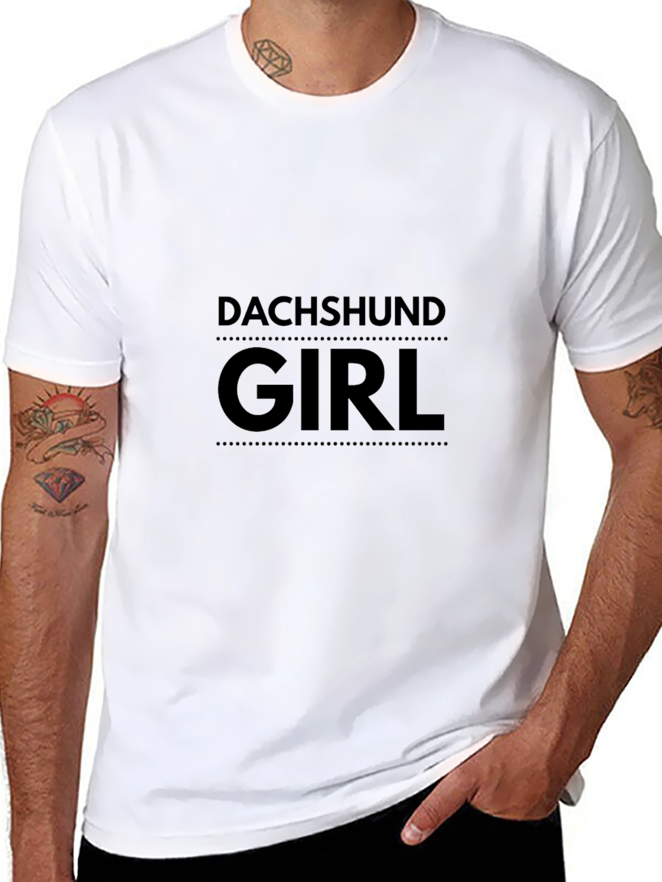 Dachshund Girl T-Shirt - Black