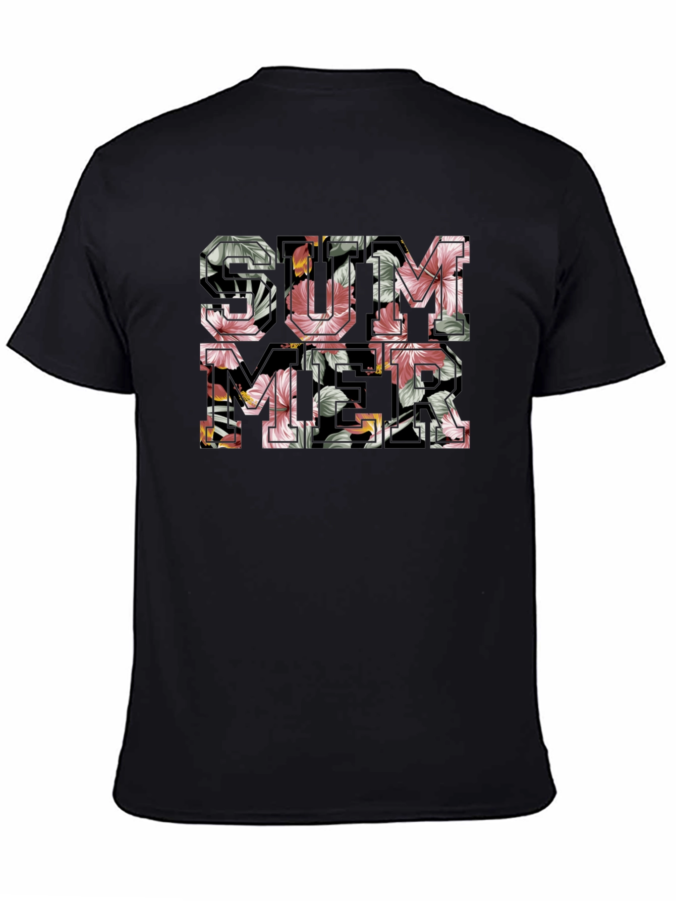 Floral Summer Graphic T-Shirt - Casual Cotton Tee