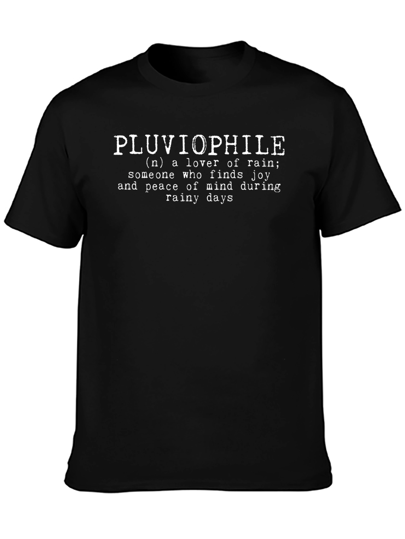 Pluviophile Definition T-Shirt - Rainy Day Lover Tee