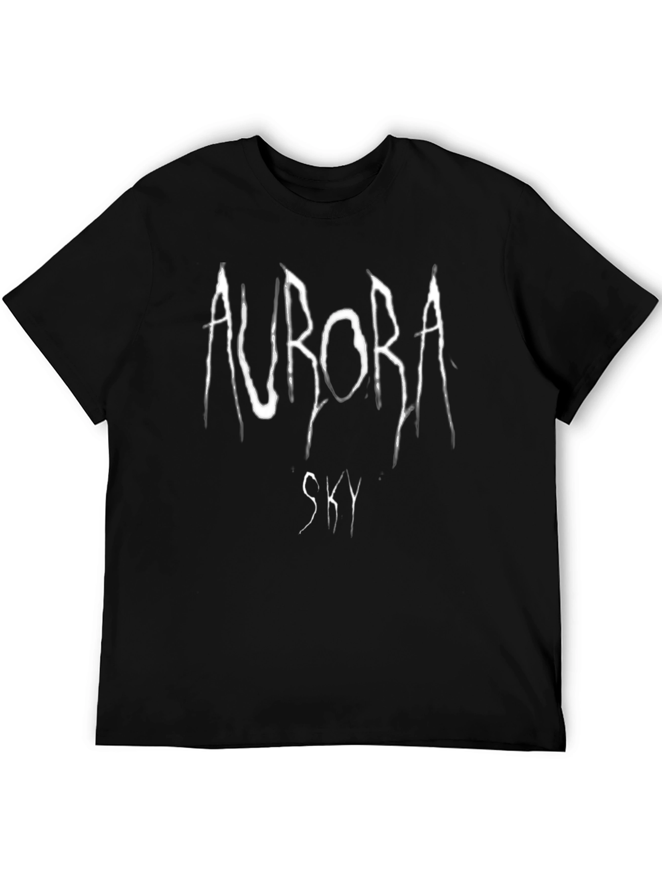 Aurora Sky Black Graphic T-Shirt