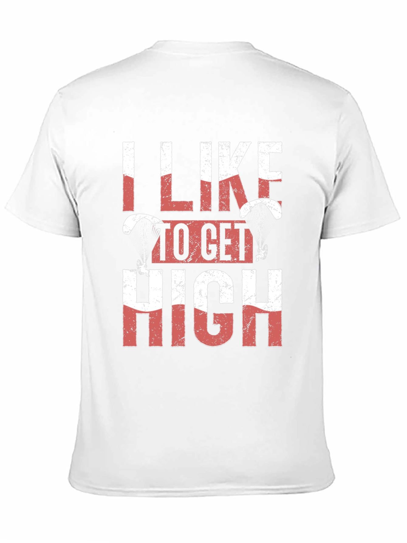 I Like To Get High Skydiving Black Graphic Tee