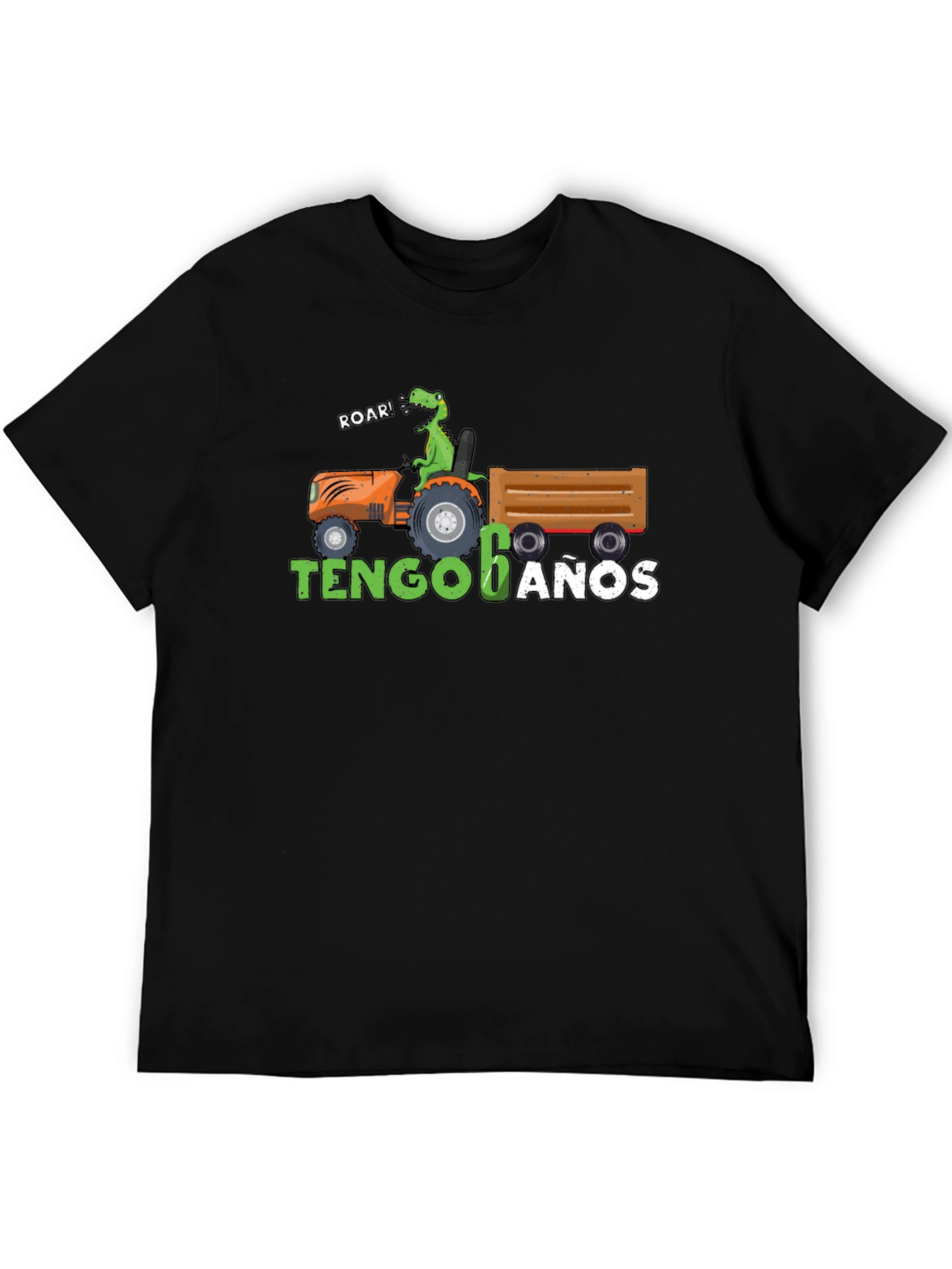 Dinosaur Tractor 6 Anos Birthday Shirt