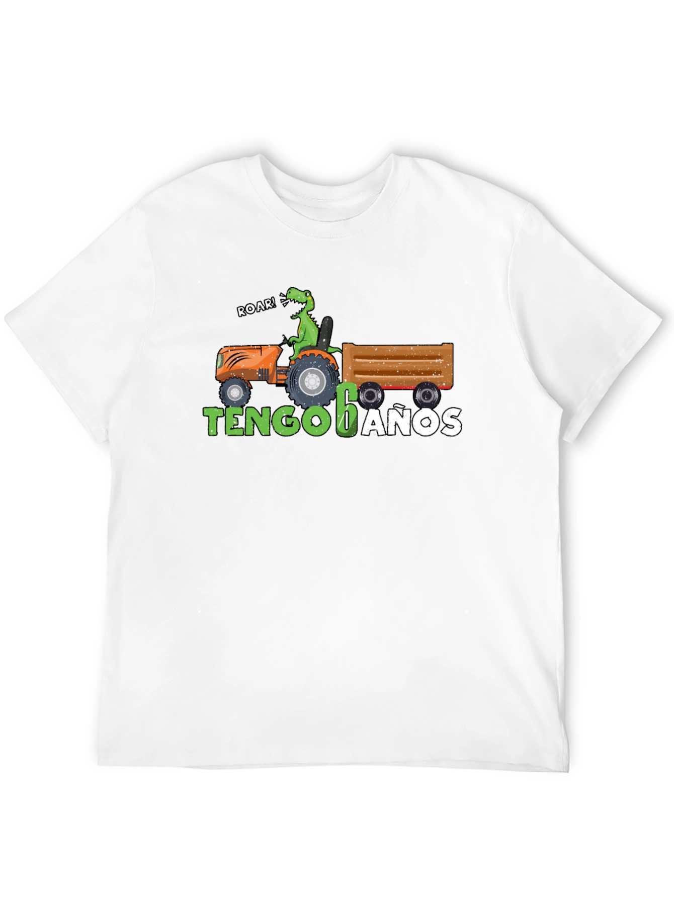 Dinosaur Tractor 6 Anos Birthday Shirt
