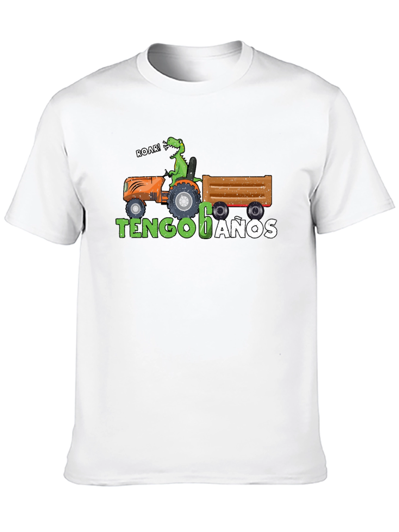 Dinosaur Tractor 6 Anos Birthday Shirt