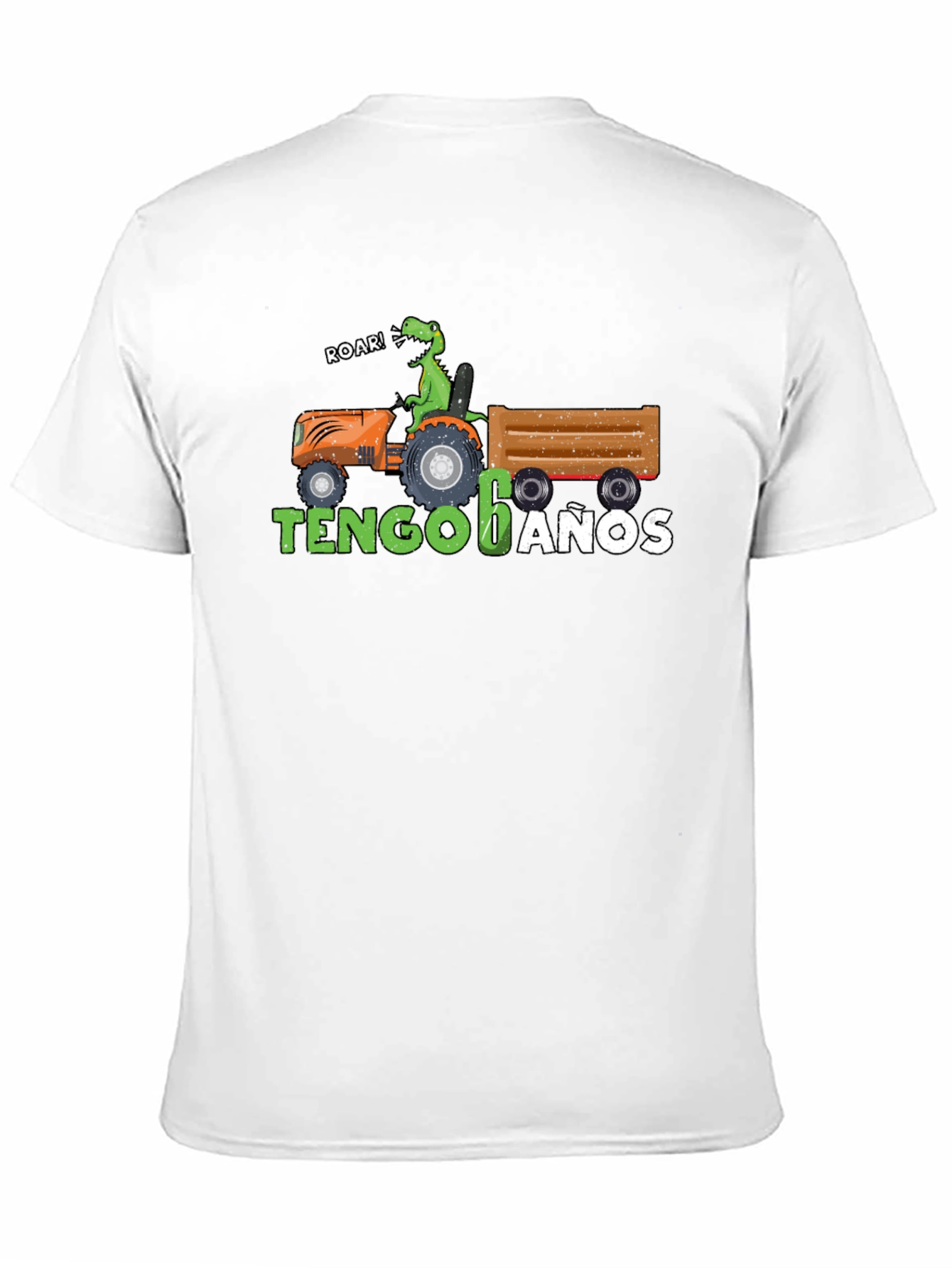 Dinosaur Tractor 6 Anos Birthday Shirt