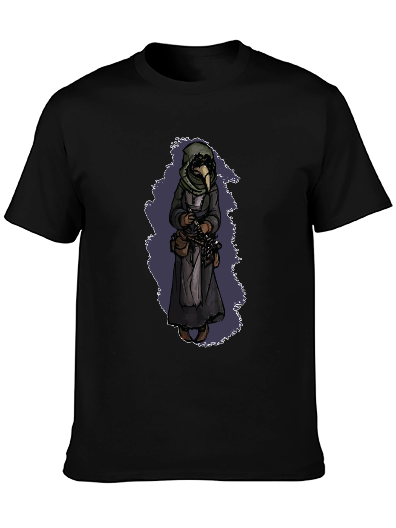 Plague Doctor Graphic T-Shirt - Black