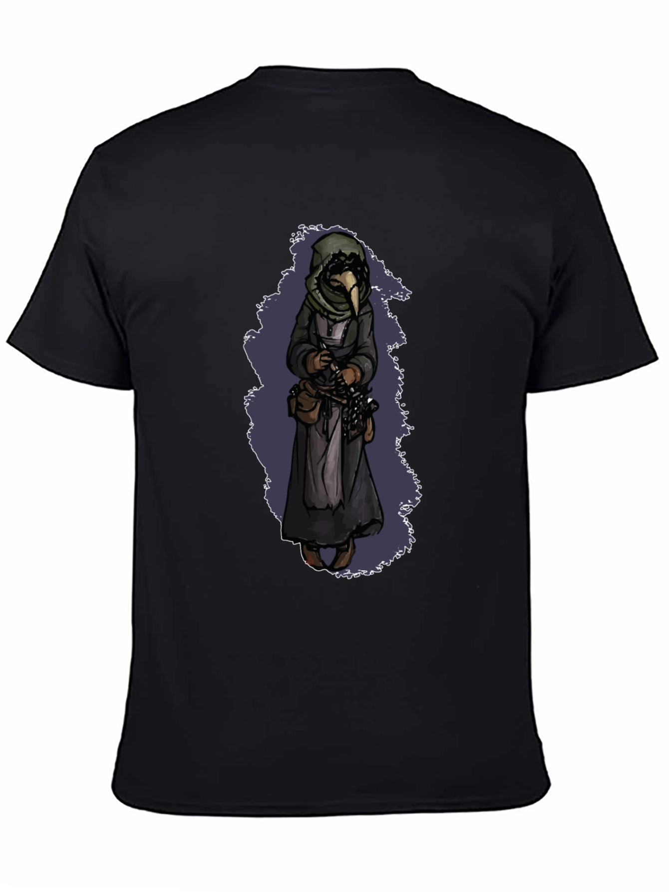 Plague Doctor Graphic T-Shirt - Black