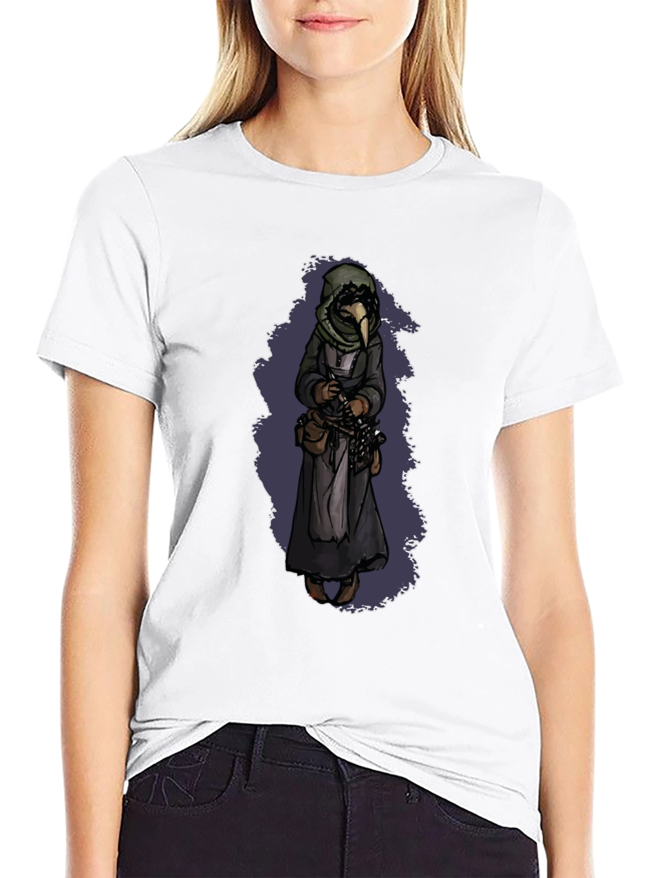 Plague Doctor Graphic T-Shirt - Black