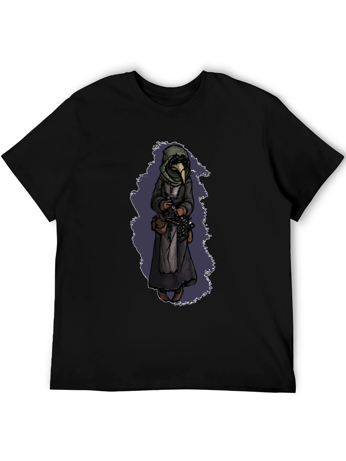 Plague Doctor Graphic T-Shirt - Black