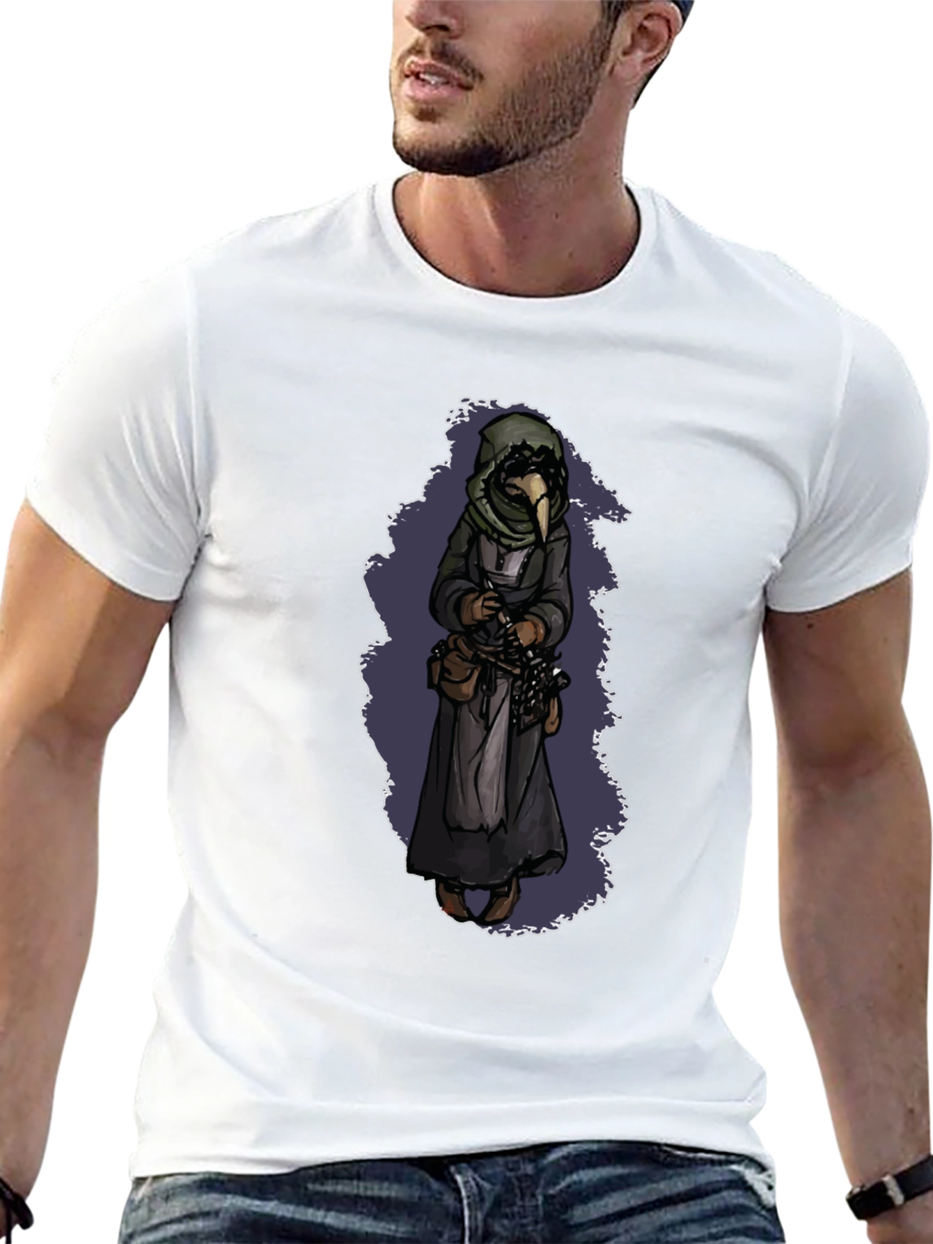 Plague Doctor Graphic T-Shirt - Black