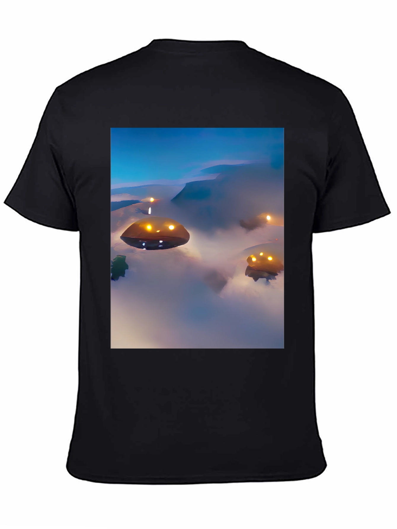 UFO Graphic Black T-Shirt