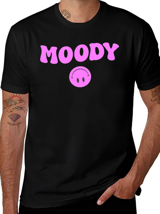 Moody Graphic T-Shirt - Black Cotton Blend