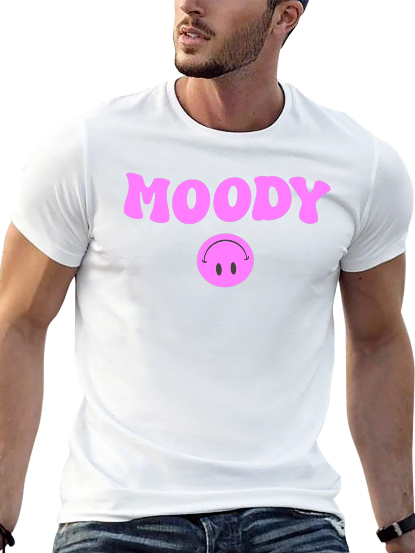 Moody Graphic T-Shirt - Black Cotton Blend