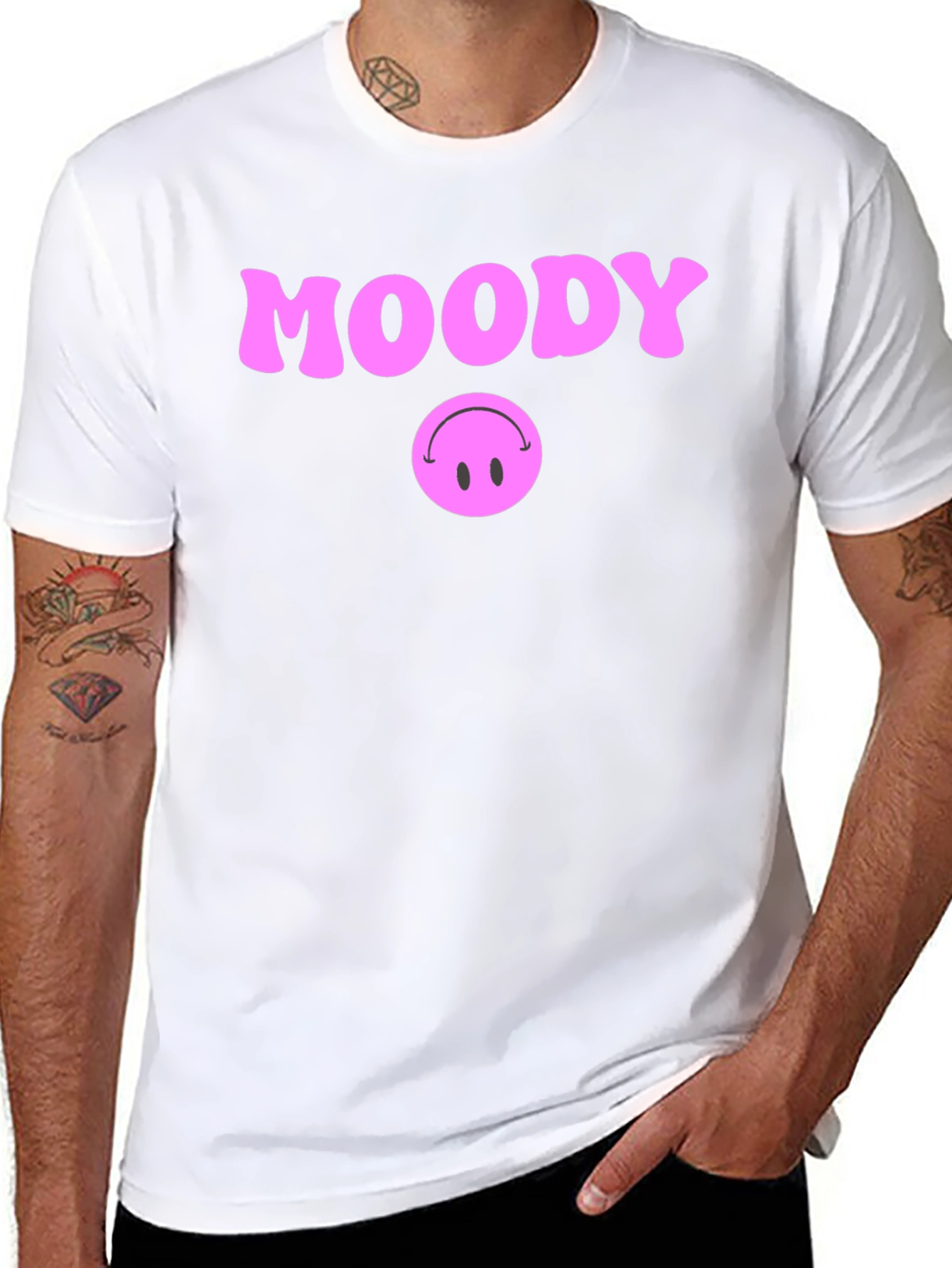 Moody Graphic T-Shirt - Black Cotton Blend
