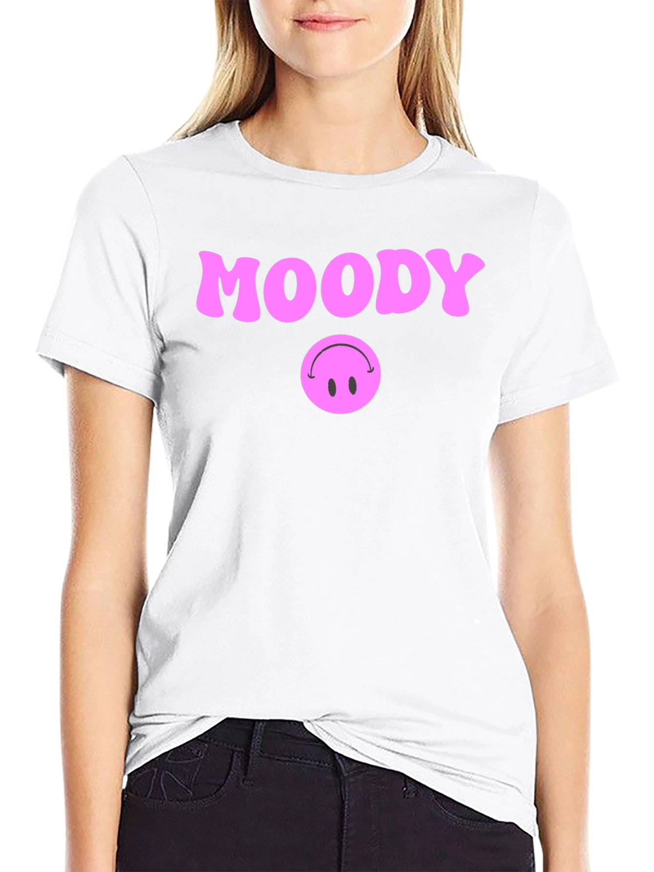 Moody Graphic T-Shirt - Black Cotton Blend